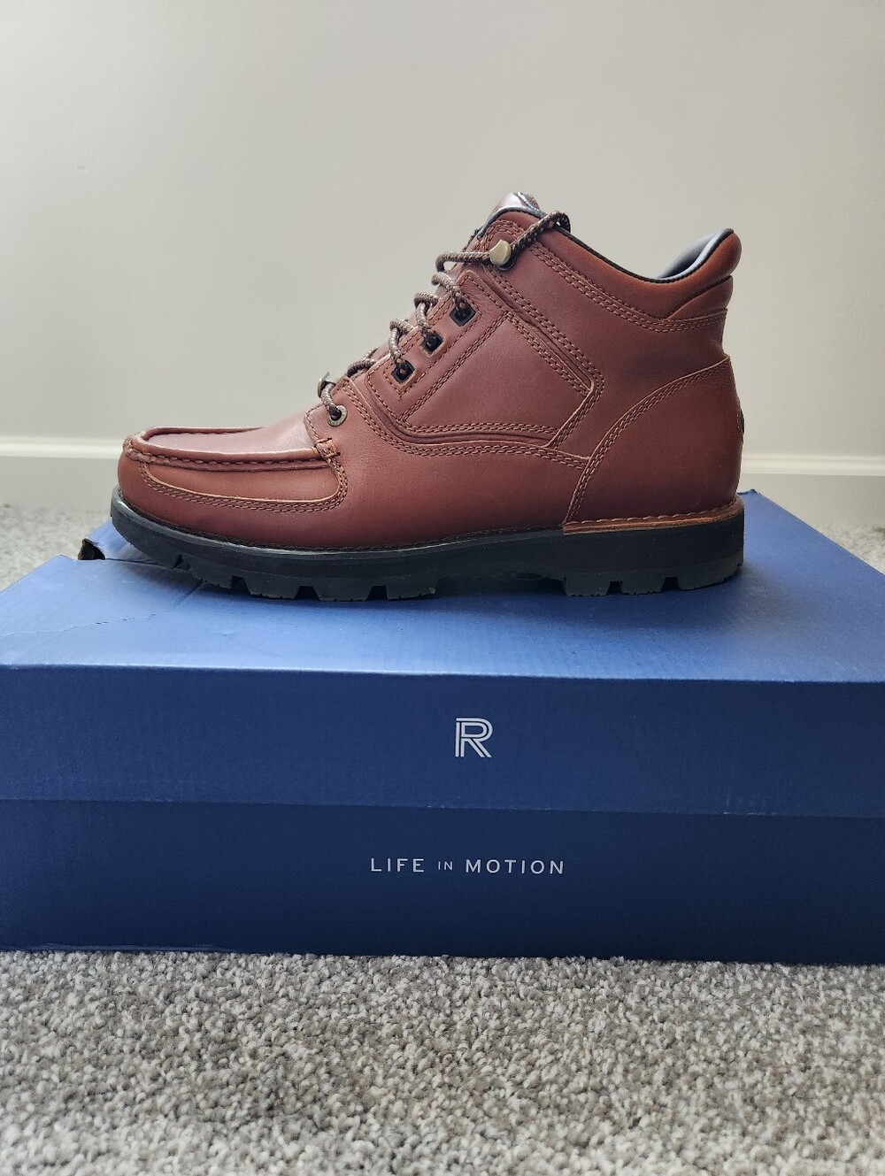 Rockport Men's Tan Brown Leather Waterproof Boots - Picture 2 of 10